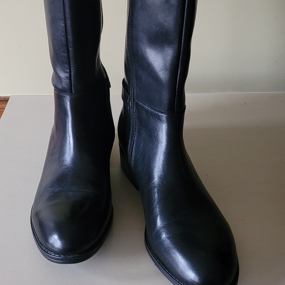 Ralph Lauren black leather riding boots